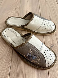 Домашні шкіряні жіночі капці розміри від 37 38 39 40