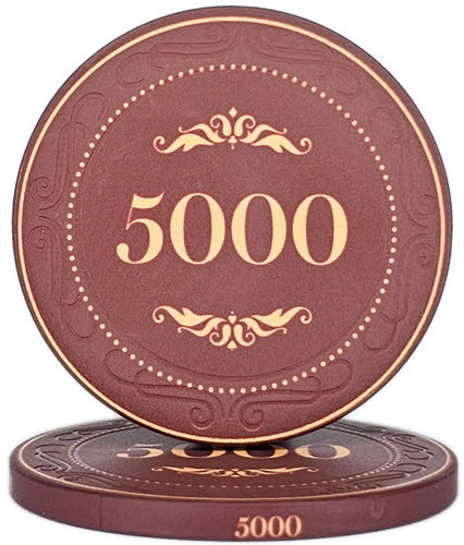 Керамічна фішка Pastel значення 5000 (діаметр 43 мм), фото 1