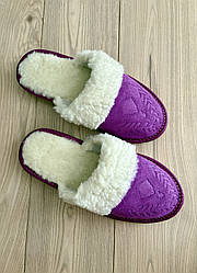 Домашні капці із жіночі з овечої вовни