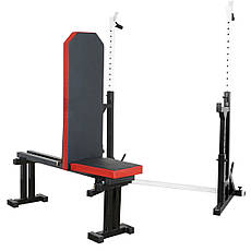 Лавка для жиму регульована 40 на 40 мм + Стійки з упорами 50 на 50 мм + бруси + штирі для блінів, фото 5