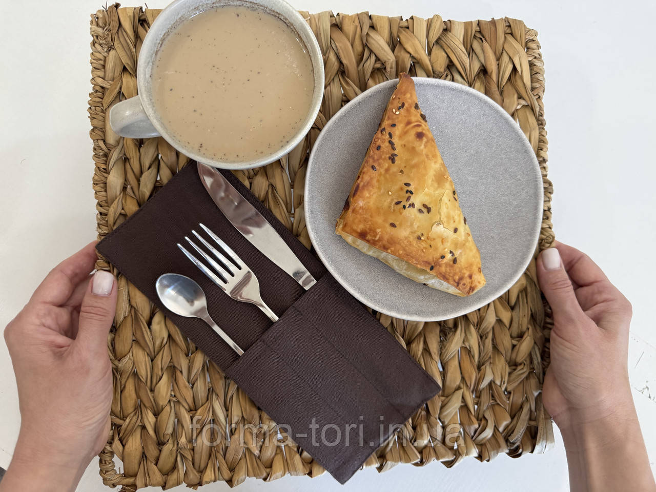 Куверти для столових приладів коричневий, фото 1