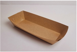 Крафтова тарілка «Човник» 200х120х45 мм без ламінації 50 шт/уп