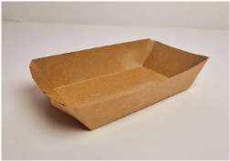 Крафт тарілка Зібрана «Човник» 143х85х40мм без ламінації 50 шт/уп, фото 1