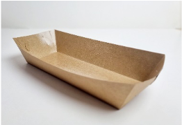 Тарілка крафт «човник» з ламінуванням 270х110х47мм 100 шт./пач.