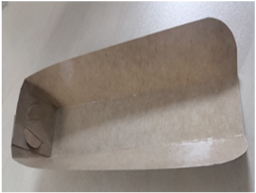 Крафт тарілка для хот-догів 200х40х40мм ламінована для зручного подання та сервірування.