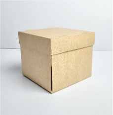 Комплект коробок з кришкою крафтових для упаковки товарів 120x120x110 мм, екологічні рішення, фото 1