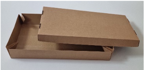 Комплект коробок з кришкою крафт 200x100x50 ламінованих для упаковки товарів та подарунків, фото 1