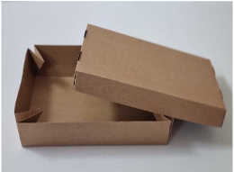 Комплект коробок з кришкою крафт ламінованих 230*130*50 для упаковки подарунків і товарів, фото 1