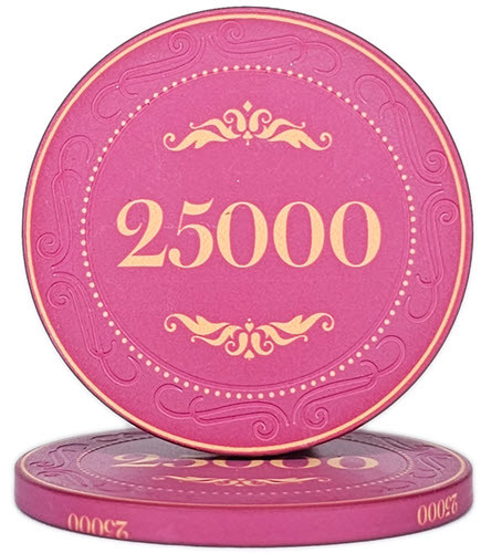 Керамічна фішка Pastel значення 25000 (діаметр 43 мм), фото 1