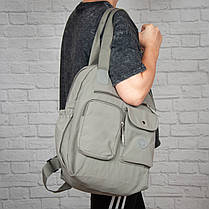Рюкзак-сумка шкільний підлітковий сірий міський легкий та м'який для дівчинки 6-11 клас один відділ Lanpad WA3088, фото 4
