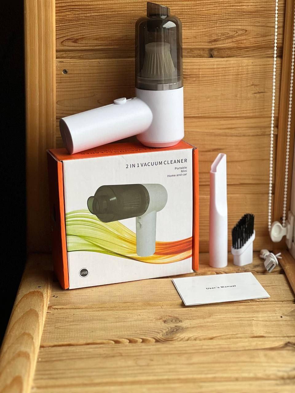 Автомобільний бездротовий портативний пилосос 2 in1 Vacuum cleaner, фото 1