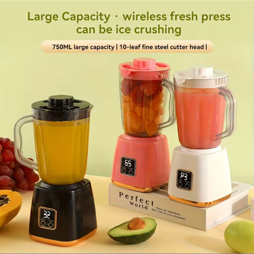 Портативний бездротовий блендер для фруктів,чашка для соку, 750 мл USB AND XL-1426, фото 1