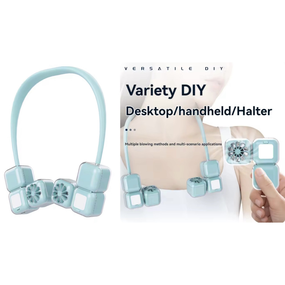 Шейний вентилятор Ice Cube, знімний за своїм бажанням Hanging neck fanAND LY-955, фото 1