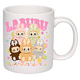 Чашка з друком "Labubu" №3 330 мл (колір білий) (28391), фото 2