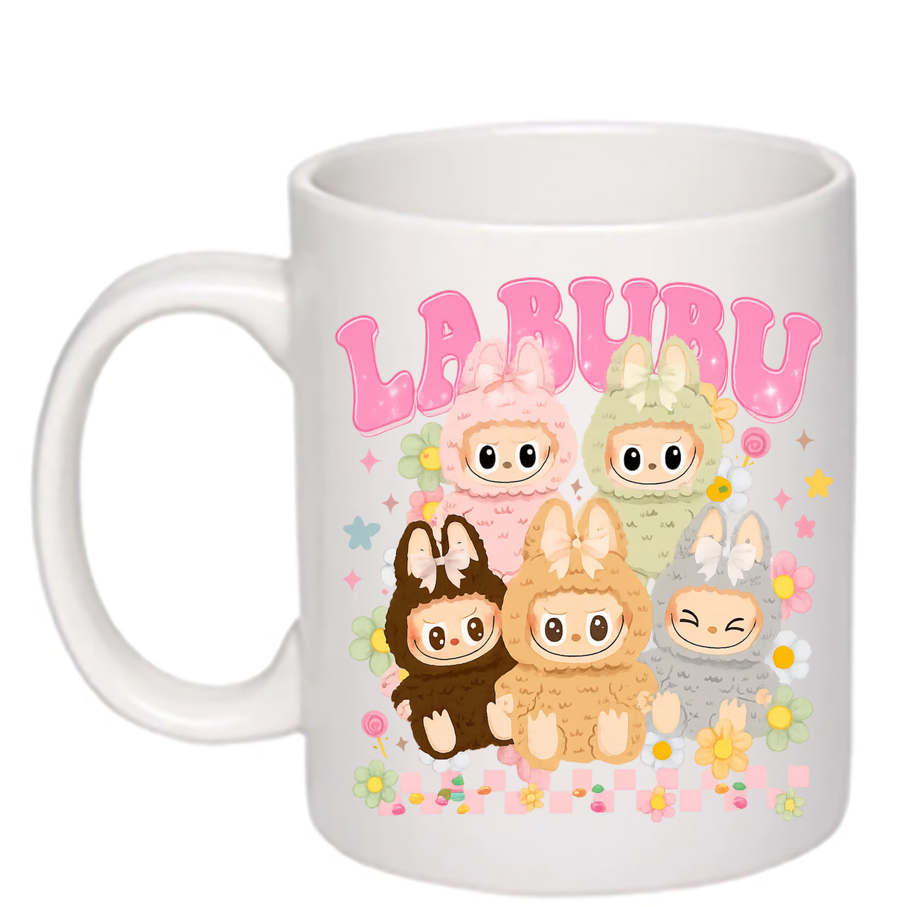 Чашка з друком "Labubu" №3 330 мл (колір білий) (28391), фото 1