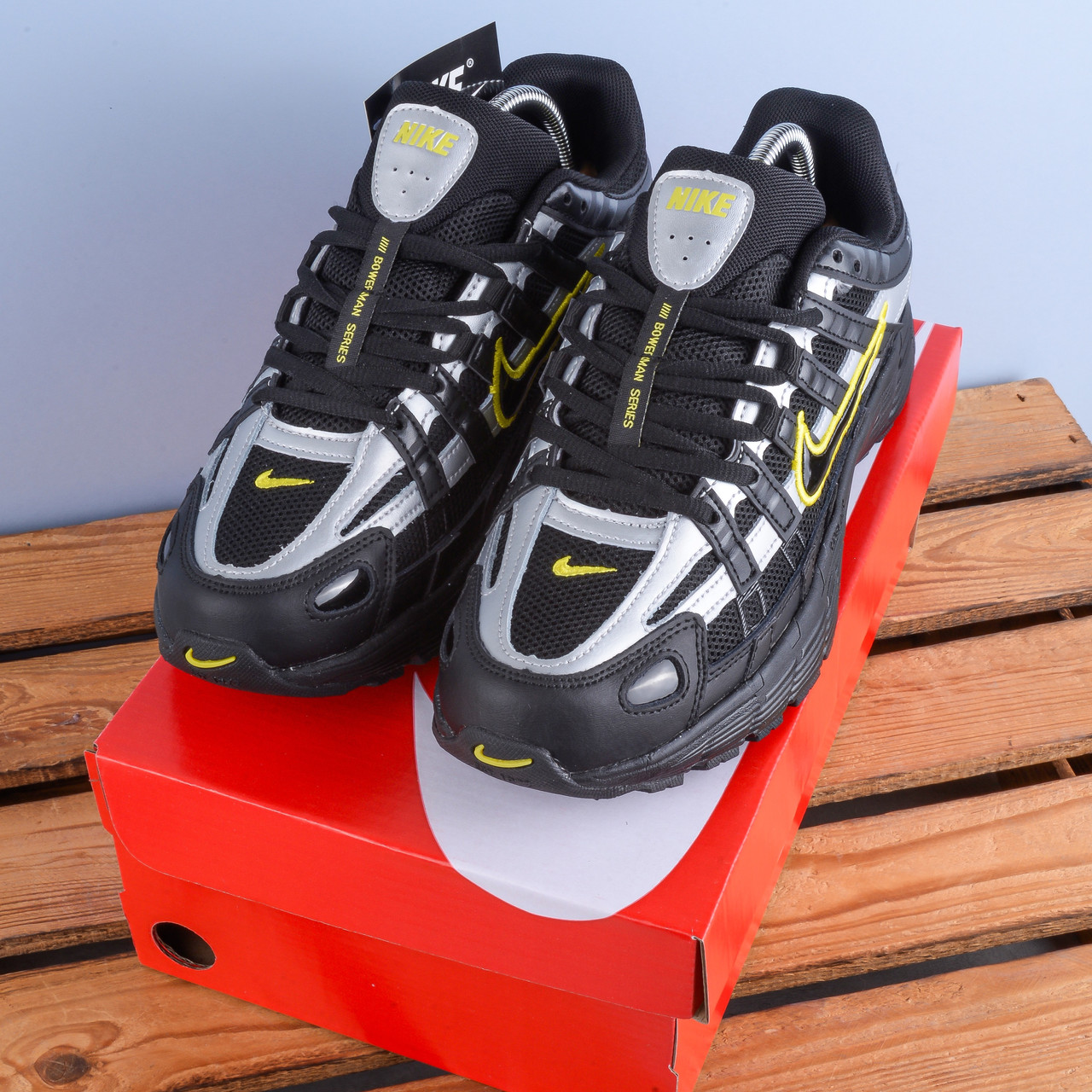 Чоловічі Кросівки Nike P-6000 чорні, фото 1