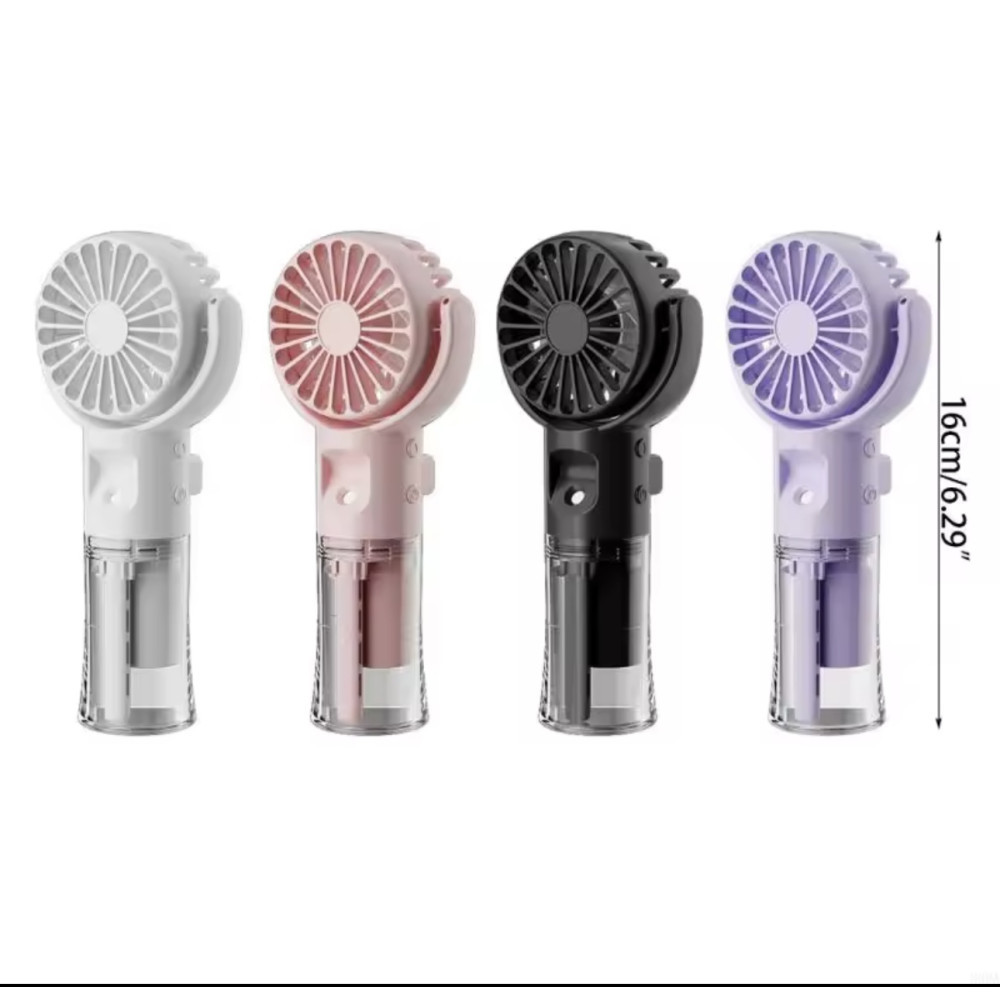 Вентилятор Ручний Портативний з розпиленням води КРУГЛИЙ Small fan AND LY-877 EHF-13, фото 1