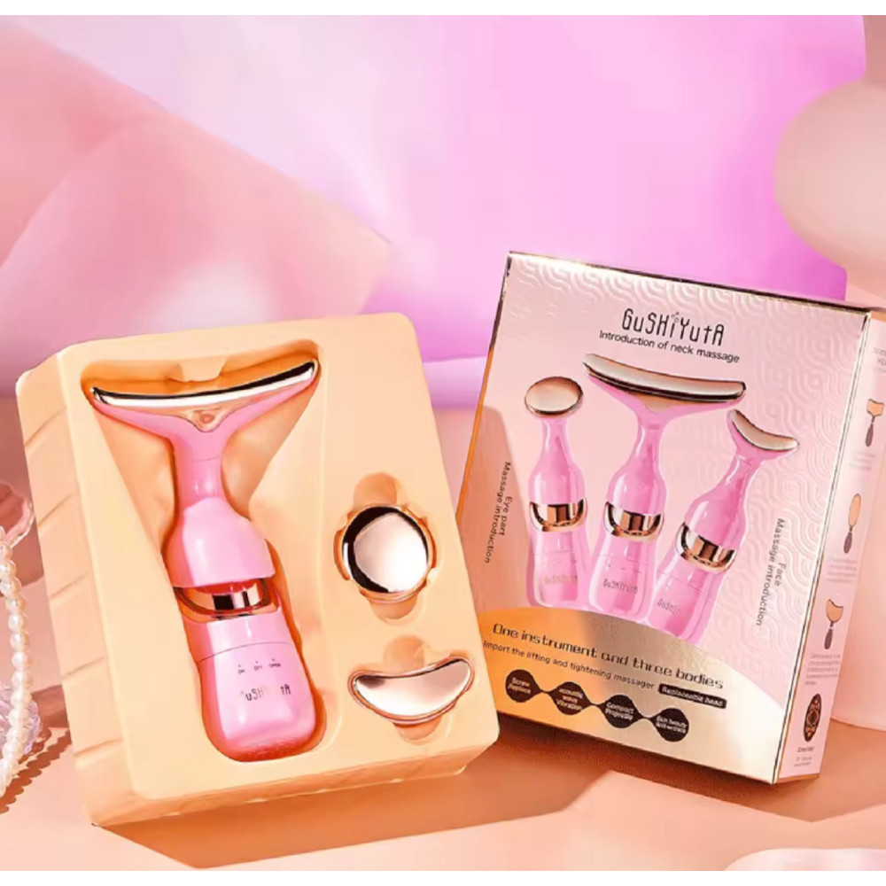 Мікротокове омолодження шкіри — 3 в 1, масажер для обличчя, шиї,масаж очей AND5296, фото 1