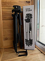 Штатив універсальний 1.02м для фотоапарата та телефону трипод металевий TRIPOD 3120, фото 2