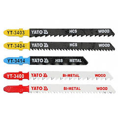 Набір пиляльних полотен для електролобзика (метал, дерево) YATO Bi-Metal 75-100 мм 5 шт YT-3445