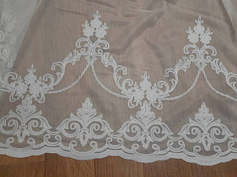 Тюль бамбук із візерунком внизу