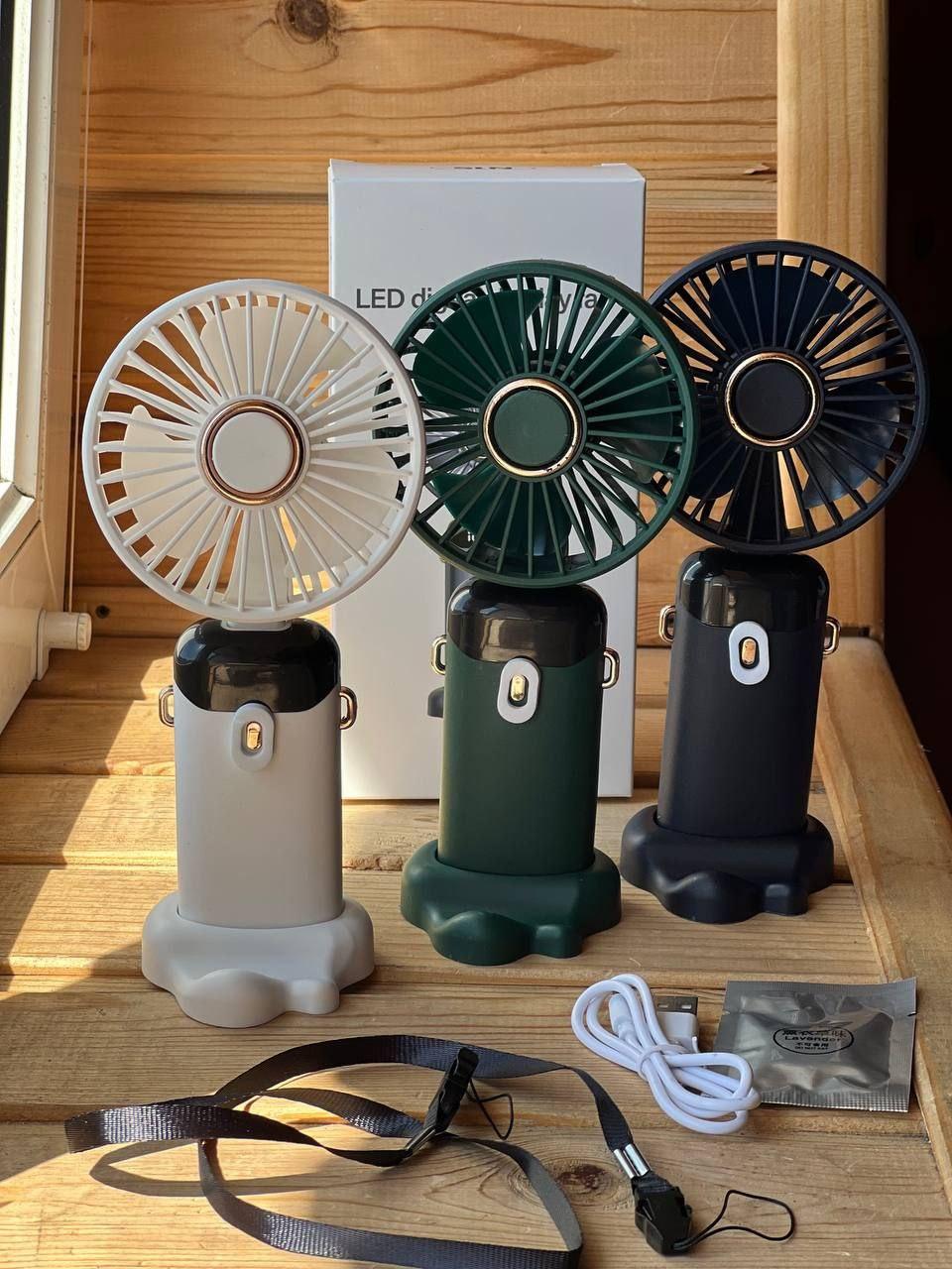 Вентилятор міні з підставкою для телефону та дисплеєм Mini fanAND XL-880, фото 1