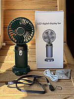 Вентилятор міні з підставкою для телефону та дисплеєм Mini fanAND XL-880, фото 2