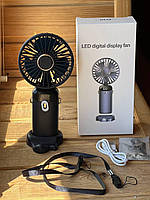 Вентилятор міні з підставкою для телефону та дисплеєм Mini fanAND XL-880, фото 4