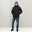 Чоловічі куртки зимові великого розміру 50-64 темно-синій, фото 2