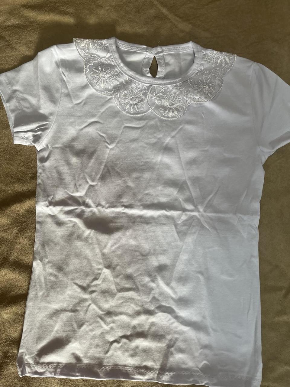 Блуза з мереживним коміром для дівчаток 6/9 років; Гурт. Туреччина, фото 1