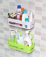 Настінна підставка без свердління, тримач для мила, шампуні Для кухні універсAND LY-571, фото 5