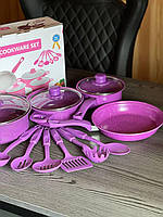 Набір посуду + кухонне приладдя 13 предметів COOKWARE SET AND-13-20, фото 5