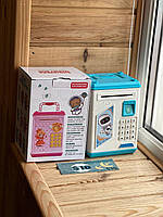 Скарбничка Електро сейф ROBOT BODYGUARD Блакитний Рожевий, фото 3