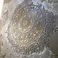 Вишуканий Круглий візерунок трафарет DFA акцентний декор інтер'єру під штукатурку і фарбу (0.3-1 мм) - 0.3 мм