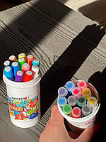 Акварельні маркери БІЛЕ відро КРУГЛЕ 12 Water color pen AND 635-12 (12 шт), фото 5