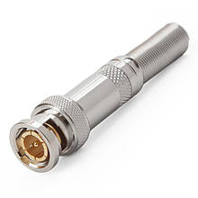 Разъем BNC-M - с пружиной под кабель и наконечником под винт для фиксации центральной жилы
