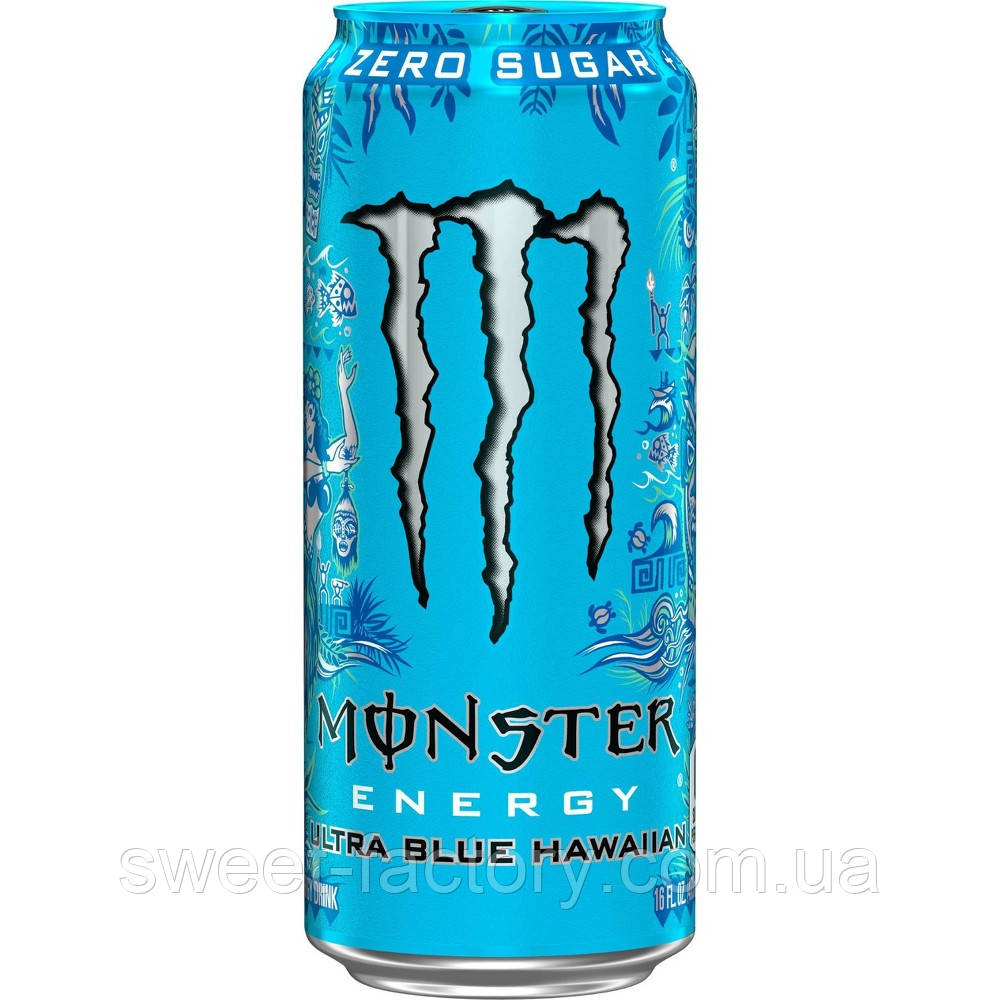 Енергетик Monster Energy Ultra Blue Hawaiian Zero Sugar 473ml, фото 1