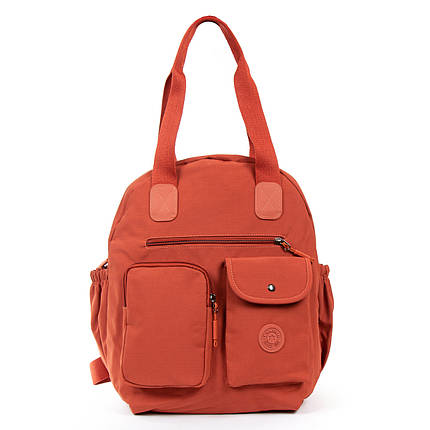 Рюкзак-сумка шкільний підлітковий помаранчевий міський легкий та м'який для дівчинки 6-11 клас один відділ Lanpad WA3088, фото 1