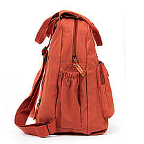 Рюкзак-сумка шкільний підлітковий помаранчевий міський легкий та м'який для дівчинки 6-11 клас один відділ Lanpad WA3088, фото 5