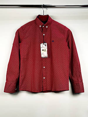 Сорочка BOLD з довгим рукавом бордо арт.099, Бордо, 158