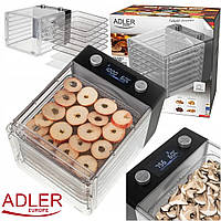 Сушилка для овощей и фруктов Adler AD 6660 Дегидратор для фруктов и овощей 600 Вт Сушилка для грибов (Дегидратор для мяса)