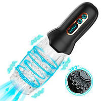 Автоматический резиновый мастурбатор Вагина Intense Warrior 360 черный