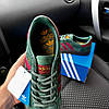 Чоловічі кросівки Adidas Spezial Greene Кеди Адідіс Спешл зелені з рожевими смужками замшеві демісезон, фото 7