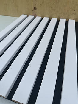 Стінова акустична панель 2,8м х 30см Білий ультрамат