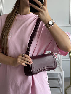 Сумка багет JW PEI бургунди