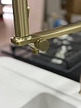 Змішувач з підключенням фільтрованої води із силіконовим виливом FUTURA Elegant Матове золото, фото 7