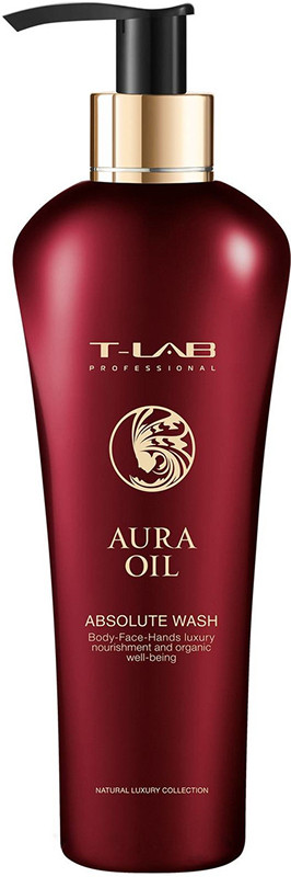 Шампунь-гель для м'якості волосся й тіла AURA OIL Absolute Wash T-LAB Professional, 300 мл, фото 1