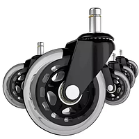 Безшумні роликові колеса для офісного крісла Malatec 22077