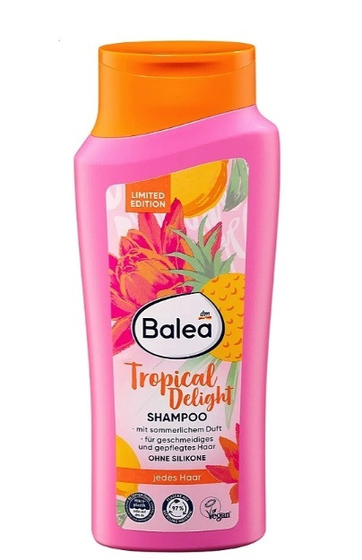Шампунь для волосся з вітаміном В3 і провітаміном В5 Balea Tropical Delight 300 мл, фото 1