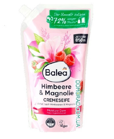 Рідке мило для рук (запаска) Balea Himbeere & Magnolie 850 мл, фото 1